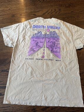 Death Valley Highway Graphic Tee - Cream/Purple